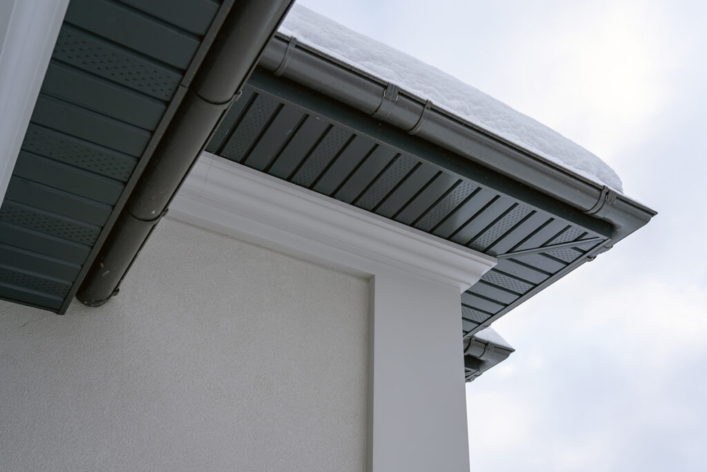 soffit and fascia | BJT ROOFING "Soffit installation under roof eaves for improved ventilation"