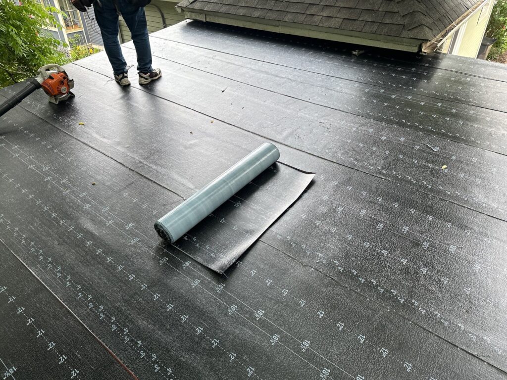 "Flat roof maintenance and repair on a commercial property"